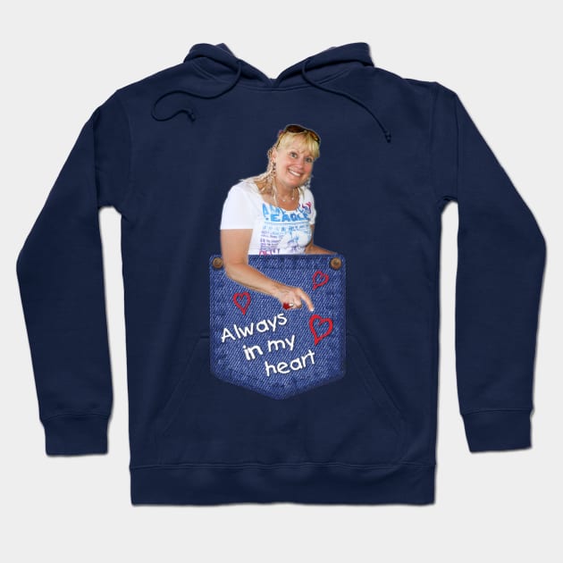 Always in my heart pocket Navy Hoodie by ExplOregon